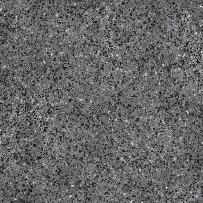24" x24 " contemporary porcelain terrazzo tiles with matte dark grey