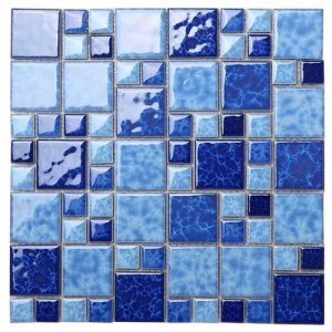 aqua swimming pool mosaic tiles