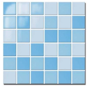 48*48mm blue ceramic glazed swimming pool mosaic tile