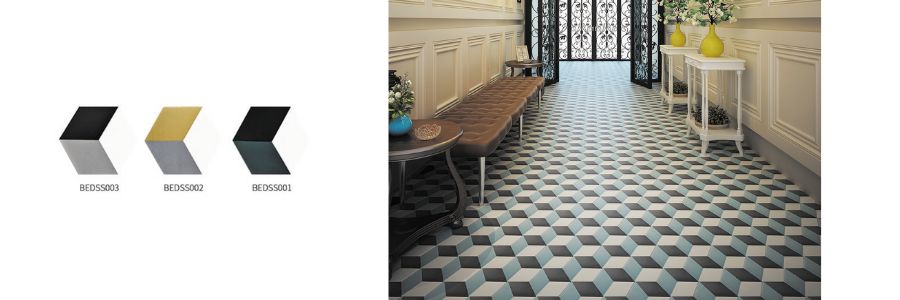 Patterned Ceramic Tile Flooring