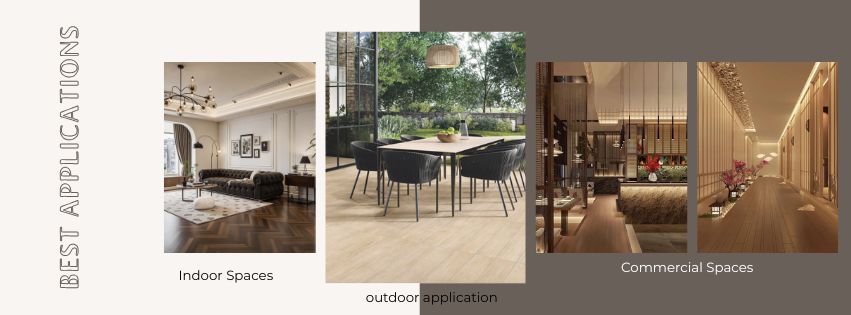 best applications of wooden porcelain tile