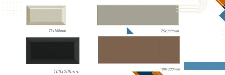 classic and larger subway tile sizes