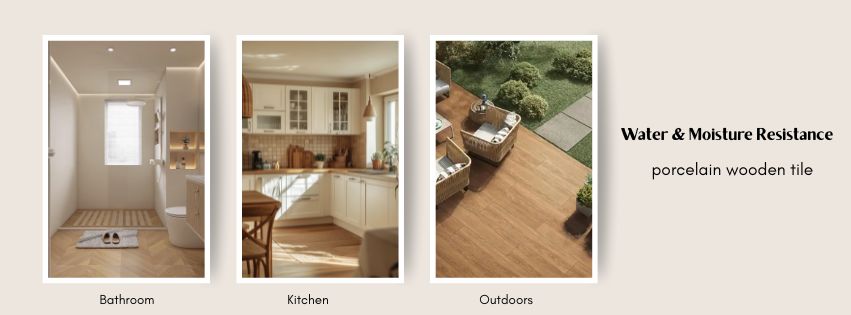 porcelain wooden tile water & moisture resistance