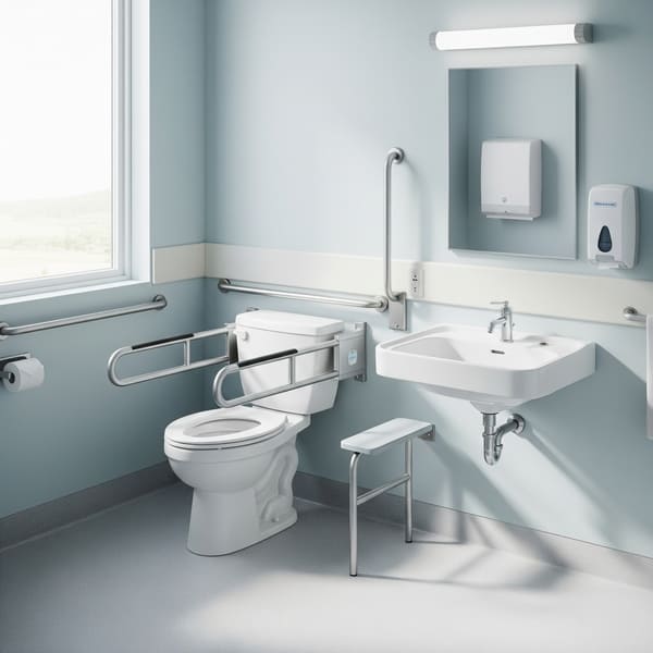 toilet and sinks with ada compliance