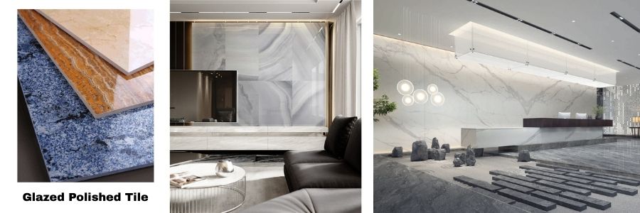 glazed polished tile design