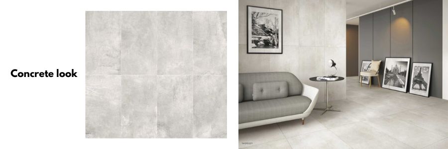 concrete look large format tile