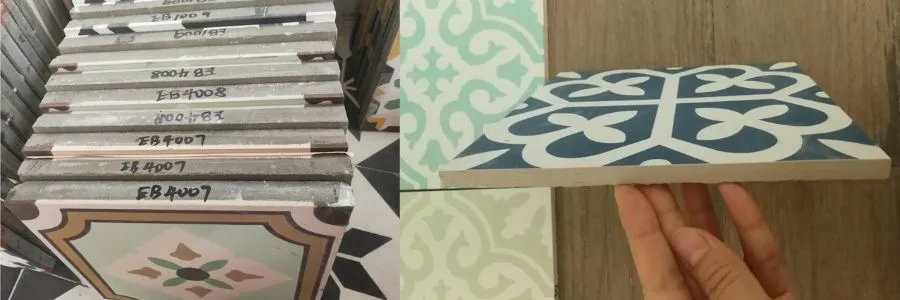 cement vs porcelain encaustic tile