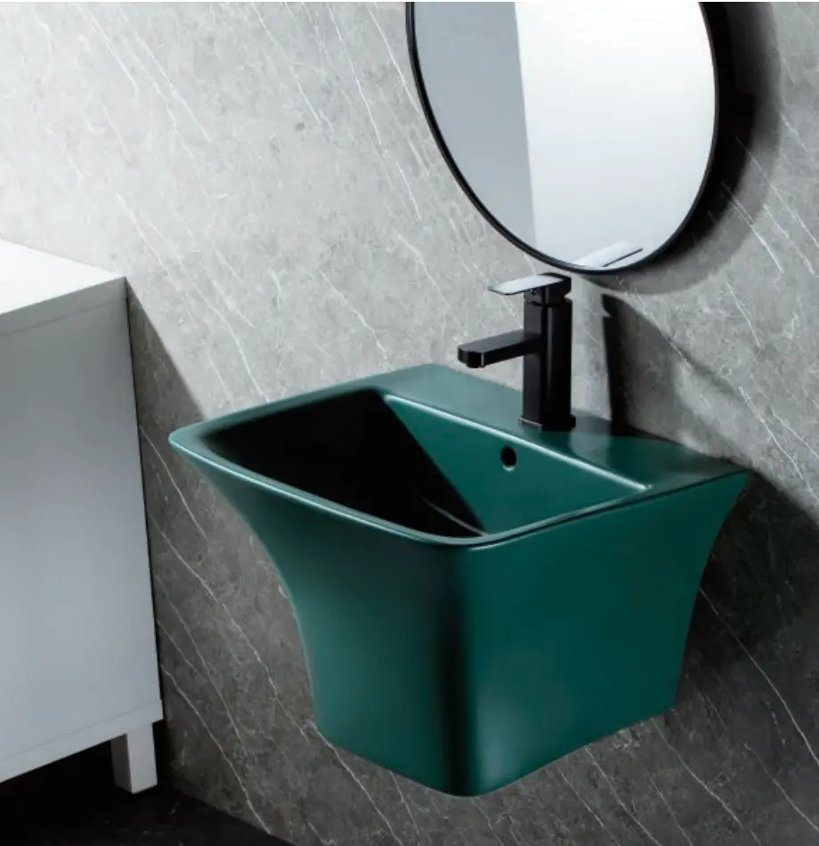 Foshan Seletii green wall hung basin 