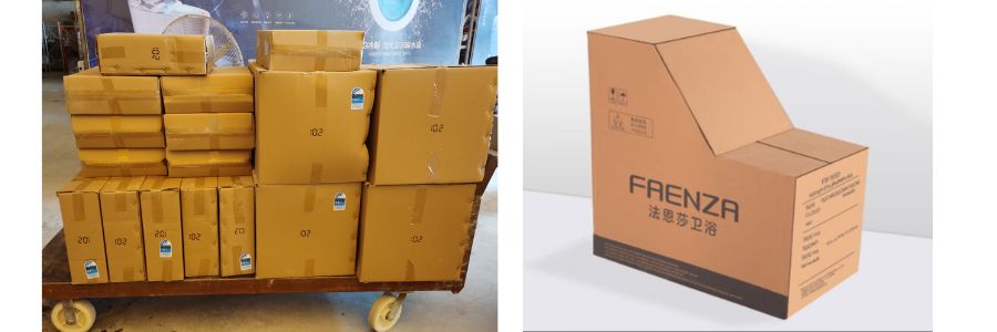 package of two piece and one piece toilet
