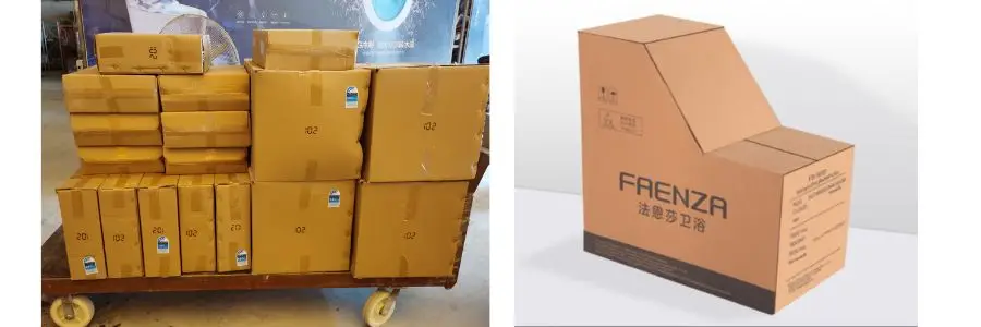 package of two piece and one piece toilet