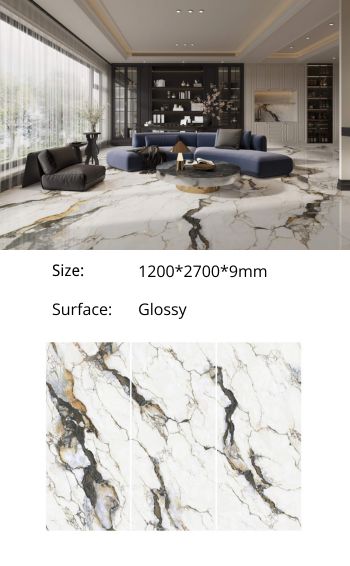 sintered stone slabe size 1200x2700x9mm